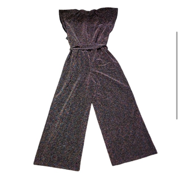 Nine West • Flutter Sleeve Sparkly Jumpsuit - Picture 5 of 10